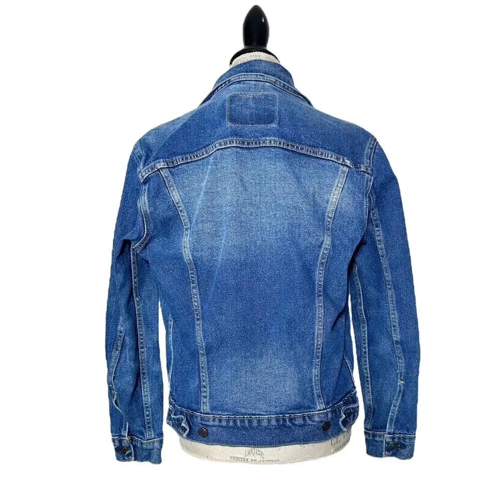 Levi’s | Women | Classic Blue Distressed Work Denim Jean Jacket | Size Small